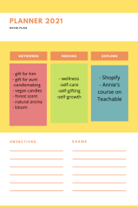 organising small business plan, colourful and vivid for focus and motivation